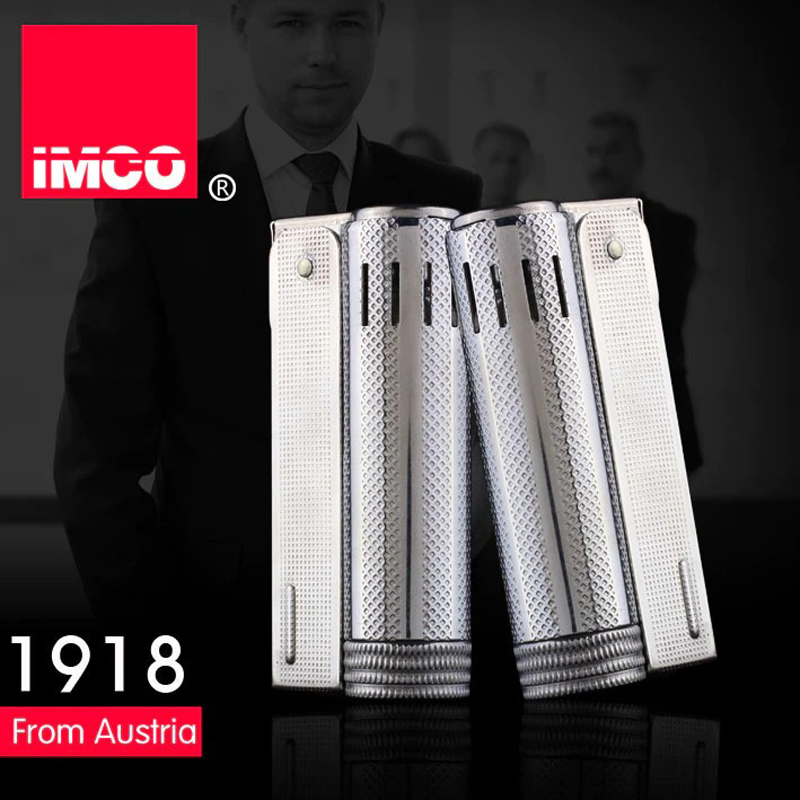 Stylish IMCO 1918 lighter set from Austria, showcasing sleek design and premium quality, perfect for fashion-conscious individuals.