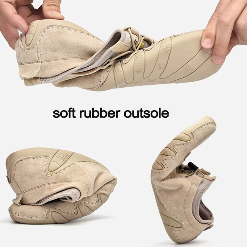 Men's casual sneakers showcasing soft rubber outsole for flexibility and comfort, perfect for everyday wear.