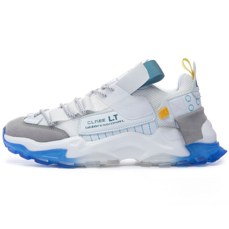 Stylish breathable men's sneakers with a flexible sole and colorful design, perfect for casual wear and running.