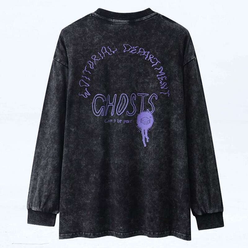 Fashion Cotton Men's Sweatshirts / Letter Print O-Neck Pullover in Gothic Style - HARD'N'HEAVY