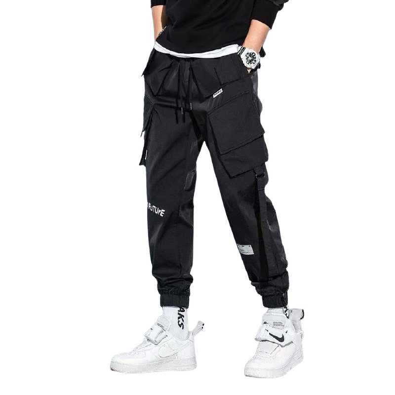 Fashion Cuffs Pants For Men / Casual Streetwear Clothing With Multi Pockets - HARD'N'HEAVY