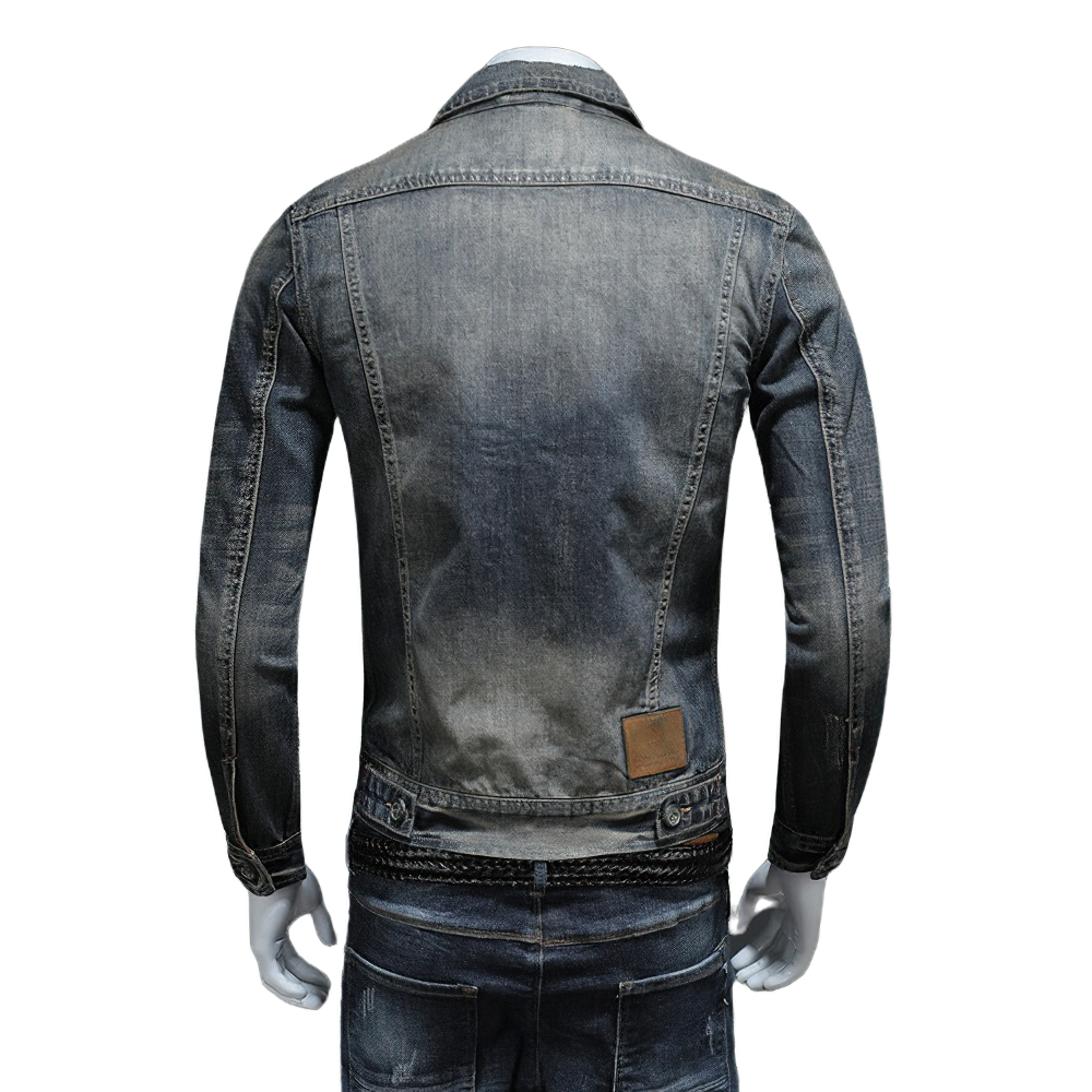 Fashion Denim Jacket for Men / Comfortable Zipper Clothing for You - HARD'N'HEAVY