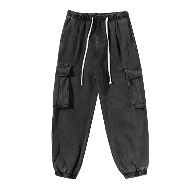 Fashion Elastic Waist Male Joggers / Casual Harem Pants with Two Big Pockets