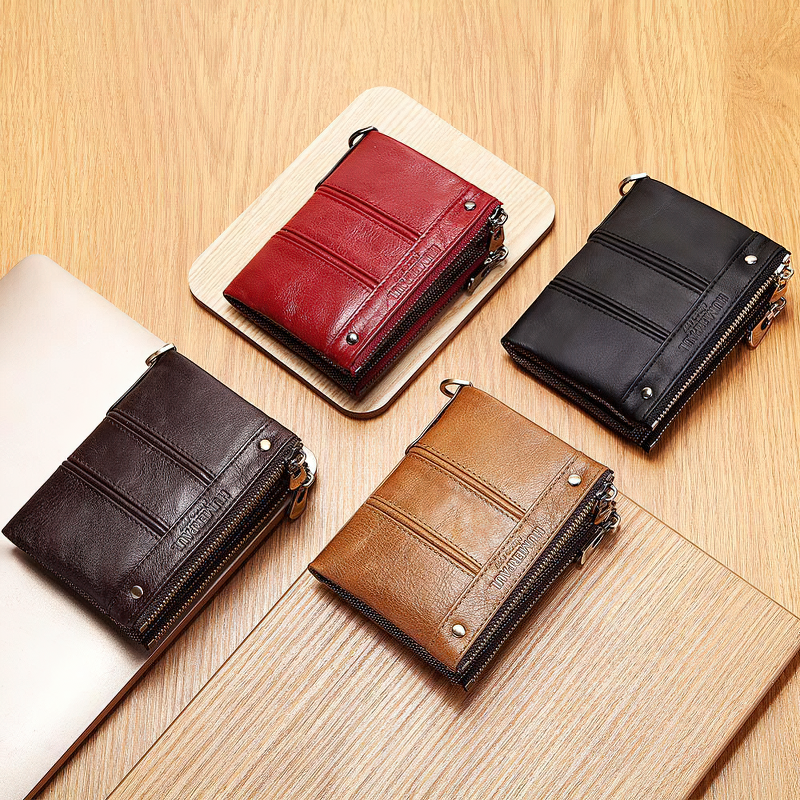 Fashion Genuine Leather Wallet for Men and Women / Luxury Brand Slim Small Wallets - HARD'N'HEAVY