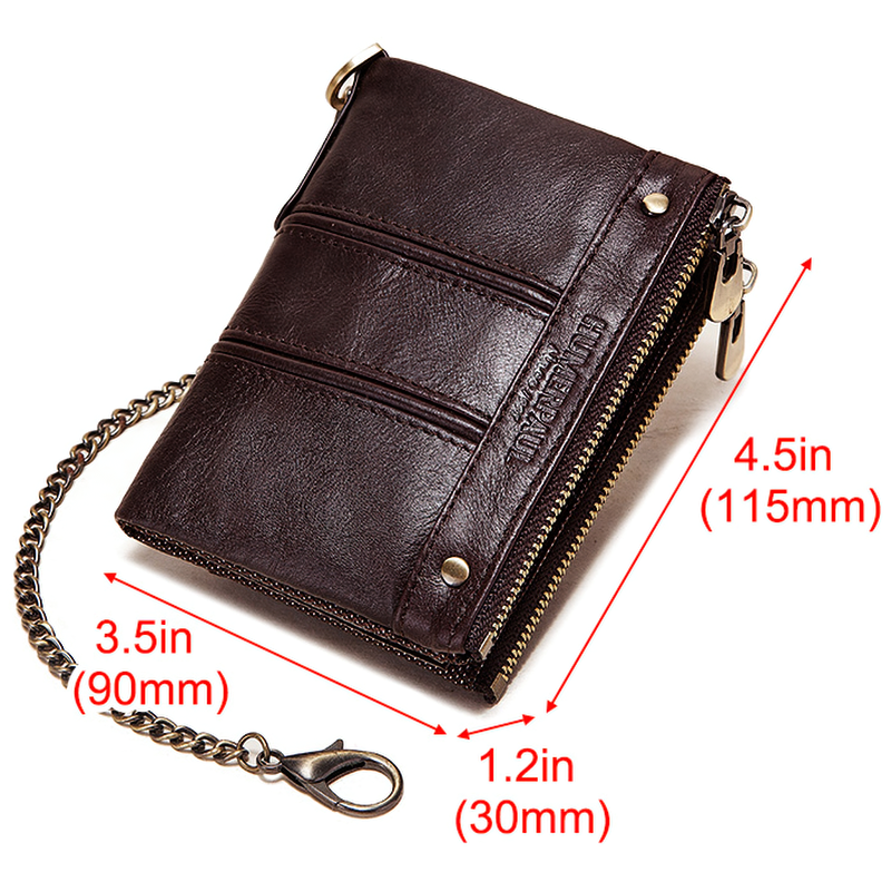 Fashion Genuine Leather Wallet for Men and Women / Luxury Brand Slim S