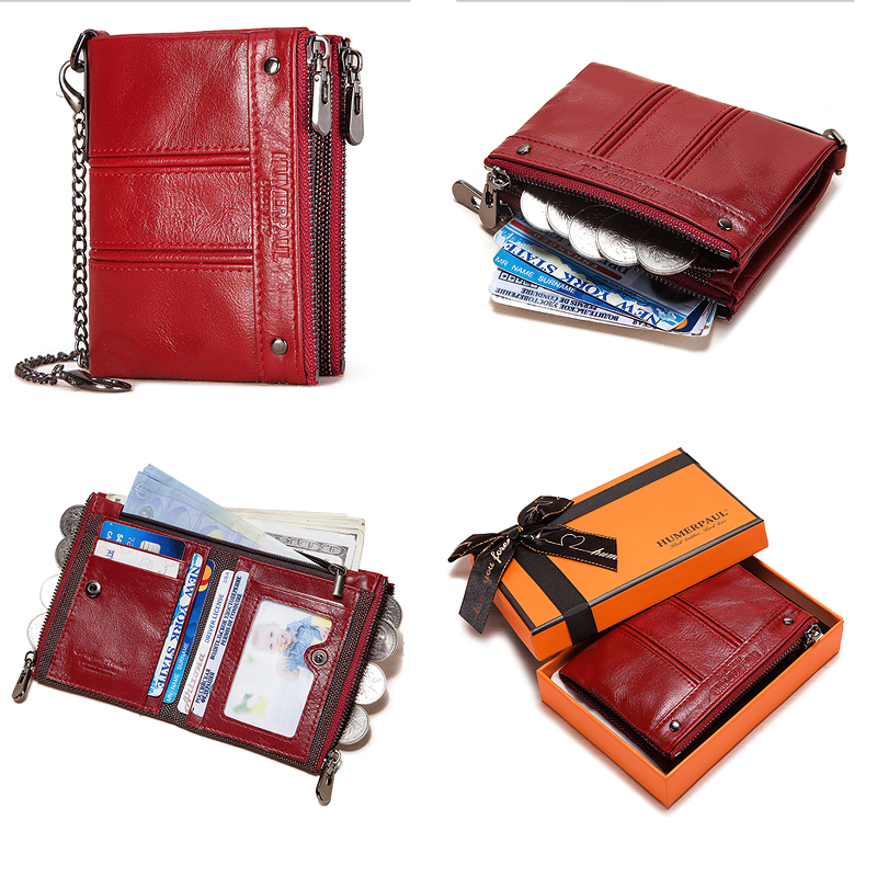 Latest Fashion Genuine Leather Men's Small & thin Wallets