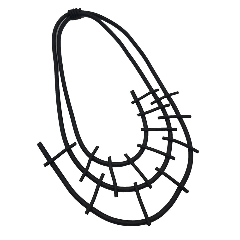 Fashion Geometric Designer Necklaces For Women / Handmade Rubber Accessories in Punk Style