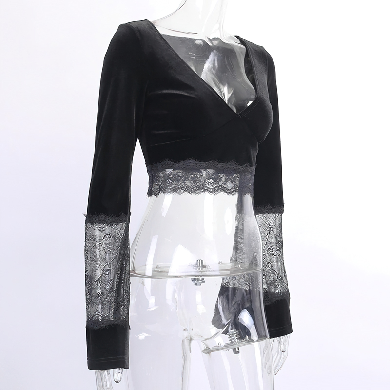 Fashion Gothic Top For Women / Female Vintage Stylish Clothing / Alternative Fashion - HARD'N'HEAVY