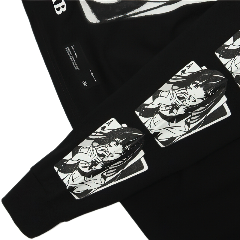 Fashion Male Anime Print Oversize Sweatshirt / Loose O-Neck Long Sleeve Pullover for Men - HARD'N'HEAVY