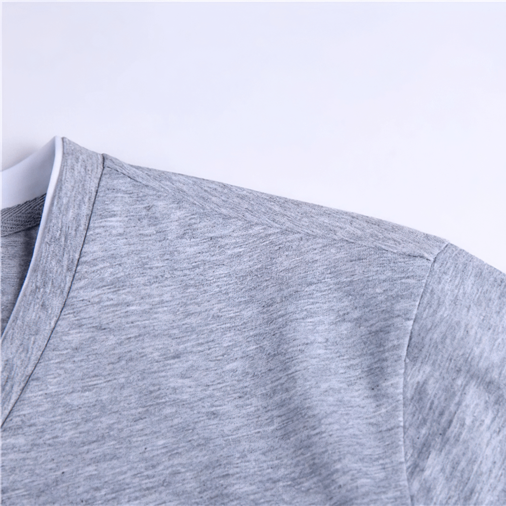 Fashion Male Cotton Short Sleeves T-Shirt / Stylish Casual V-Neck T-Shirts for Men
