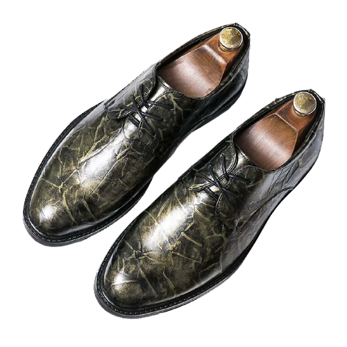 Fashion Male Patent Leather Lace-up Flat Shoes / Casual Shoes for Men - HARD'N'HEAVY