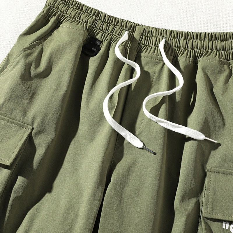 Fashion Men's Elastic Waist Shorts With Multi-Pocket / Stylish Casual Clothing - HARD'N'HEAVY
