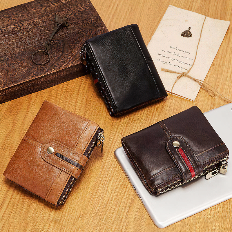 Fashion Men's Genuine Leather Multifunction Wallet / Cool Design Card and Coin Wallets - HARD'N'HEAVY