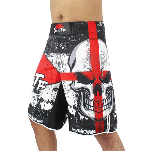 Shorts pour hommes à la mode avec imprimé tête de mort / Shorts d'entraînement amples en coton 