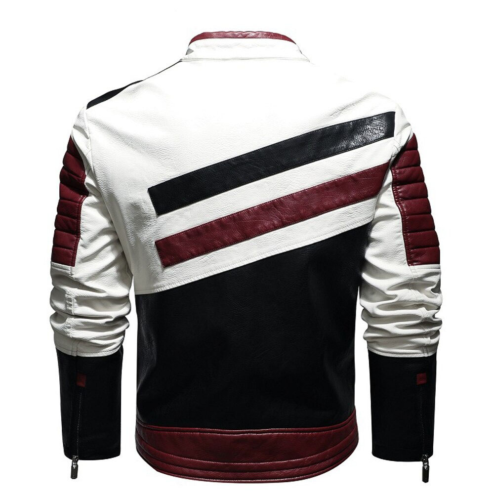 Fashion Men's Zipper PU Jacket / Autumn Casual Motorcycle Jacket / Biker Clothing for Men - HARD'N'HEAVY