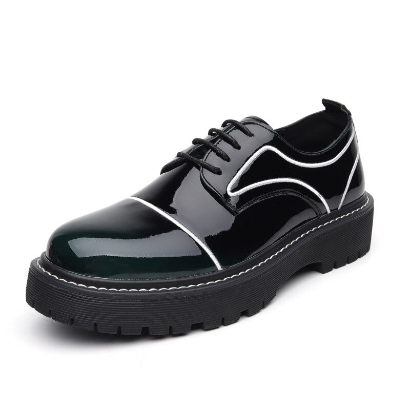 Fashion Oxfords PU Leather Shoes For Men / Casual Male Thick Bottom Footwear - HARD'N'HEAVY