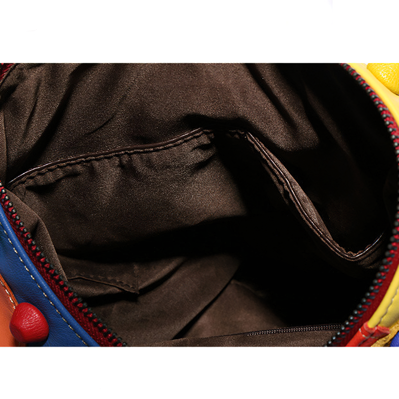 Fashion Panelled Designer Women Bag / Genuine Leather Backpack with Luxury Large Capacity - HARD'N'HEAVY