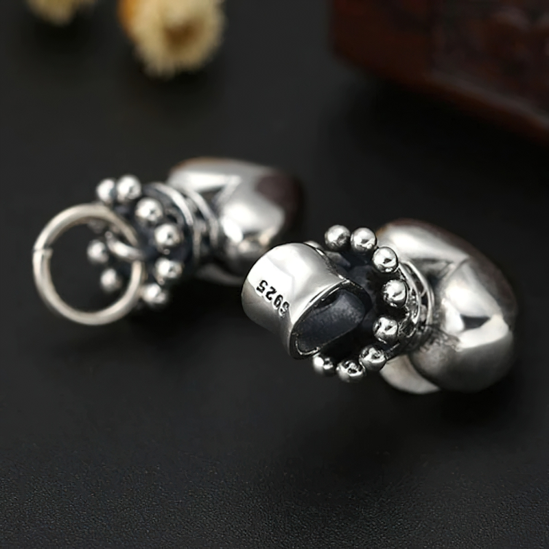 Stylish sterling silver pendant featuring a crowned heart design, perfect casual jewelry for women.