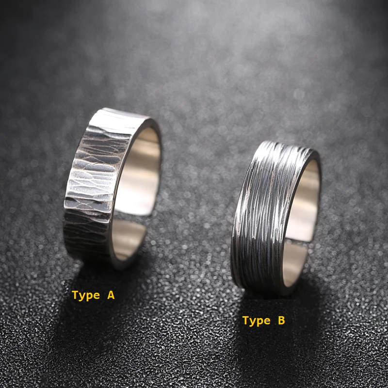Fashion Retro Couple Rings For Men And Women / Unisex Jewelry Of S999 Sterling Silver - HARD'N'HEAVY
