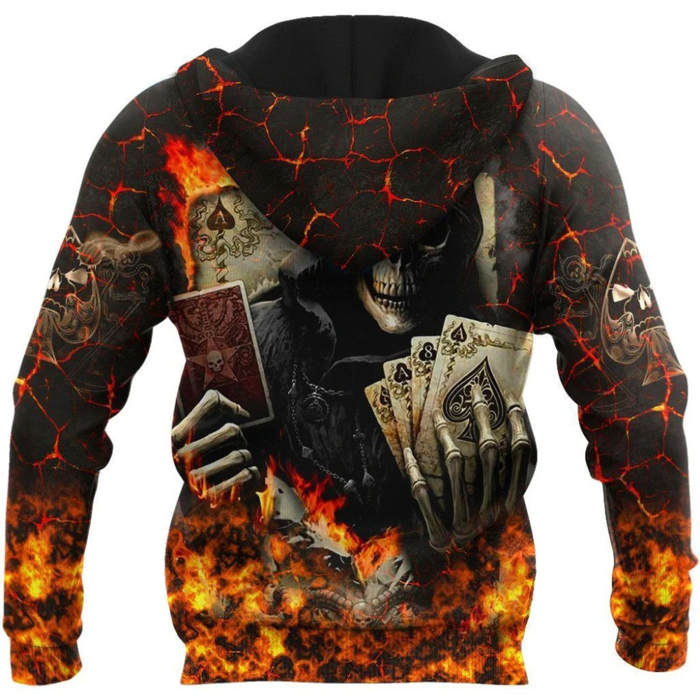 Fashion Skull Hoodie Sweatshirt for Men / Rock 3D Printing Alternative Apparel - HARD'N'HEAVY