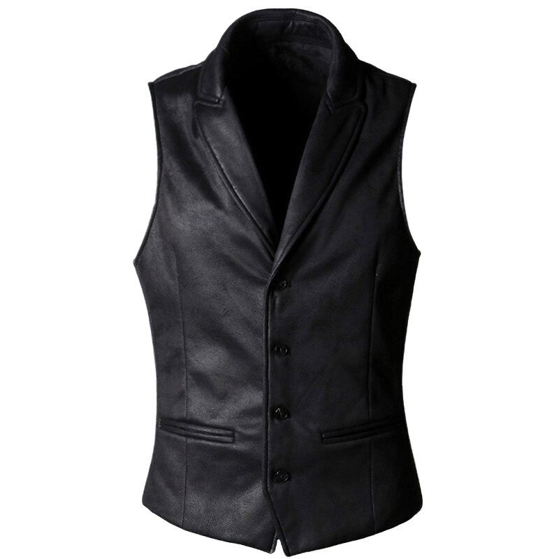 Fashion Suede Single Breasted Vest / Men's Steampunk Slim Waistcoat With Buckle Back - HARD'N'HEAVY