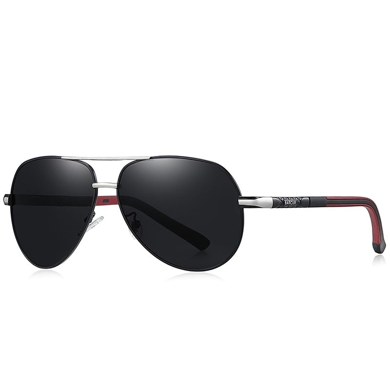 Unisex stylish sunglasses with black lenses, perfect for driving and casual wear, offering eye protection and comfort.