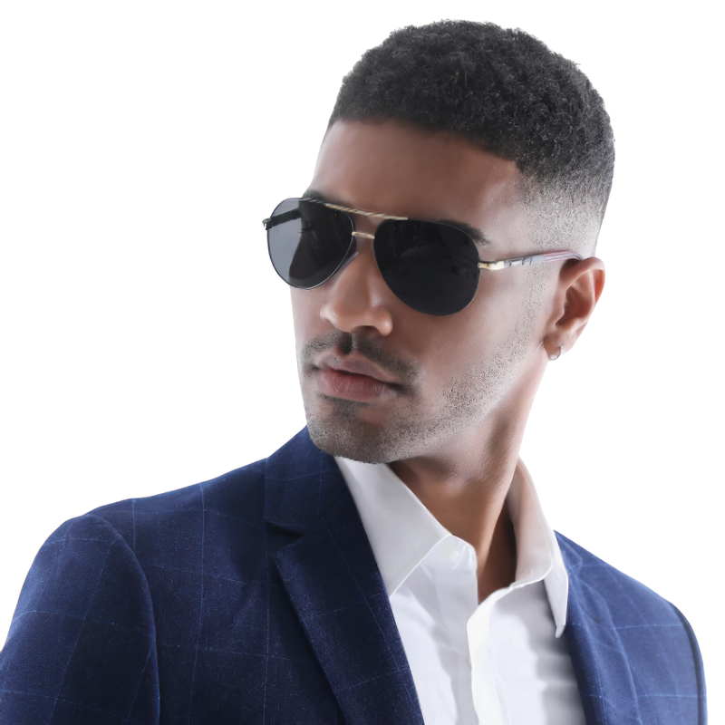 Stylish unisex fashion sunglasses for driving, protecting eyes with a modern casual look.