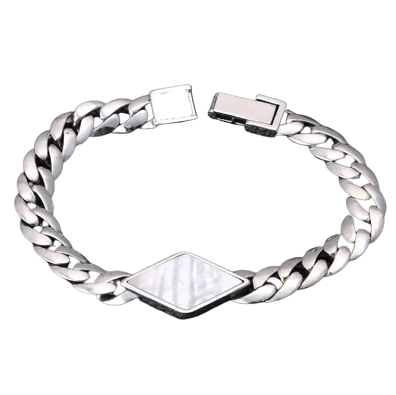 Fashion Trend Bracelet Of 925 Sterling Silver For Men / Male Casual Jewelry For Hand - HARD'N'HEAVY