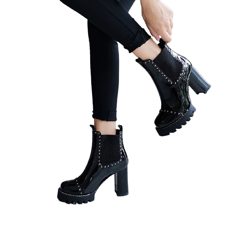 Fashion Women Boots Genuine Leather / Heels For Ladies / Stylish Footwear - HARD'N'HEAVY