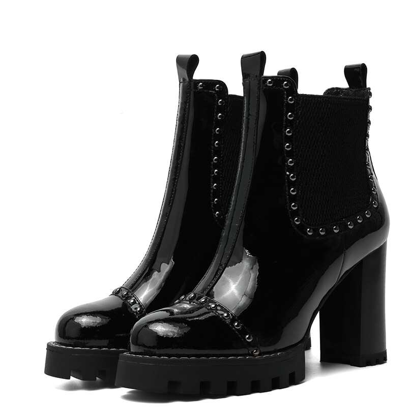 Fashion Women Boots Genuine Leather / Heels For Ladies / Stylish Footwear - HARD'N'HEAVY