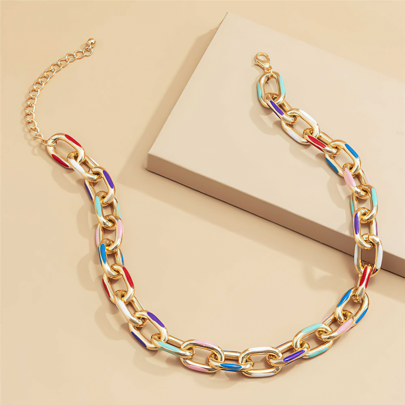 Fashion Women's Chunky Aluminium Chain / Cool Clavicle Short Necklace - HARD'N'HEAVY