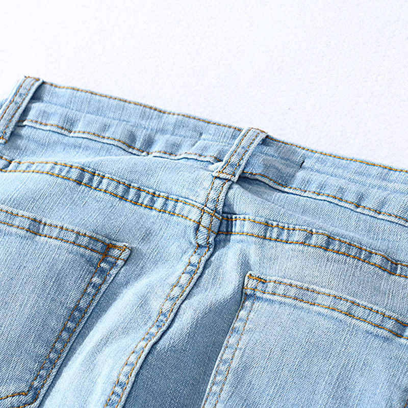 Fashion Women's High Waist Jeans / Sexy Denim Skinny Pencil with Cool Metal Buttons - HARD'N'HEAVY