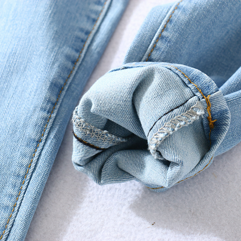 Fashion Women's High Waist Jeans / Sexy Denim Skinny Pencil with Cool Metal Buttons - HARD'N'HEAVY