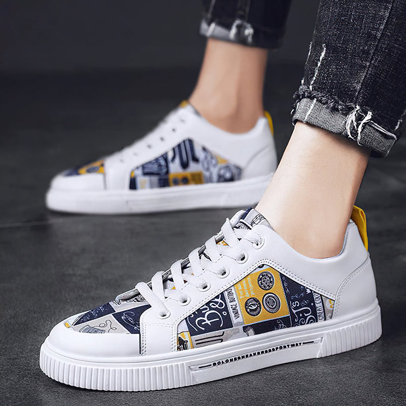 Fashion Women's PU Leather Sneakers / Casual Ladies Colorful Flat Shoes - HARD'N'HEAVY