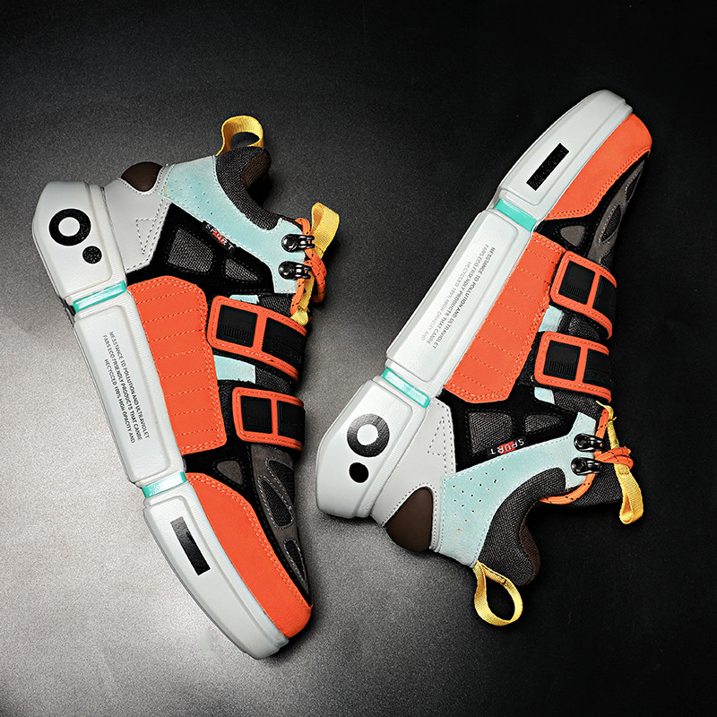 Colorful women's running platform sneakers with cross ties and round toes, perfect for trendy outfits.