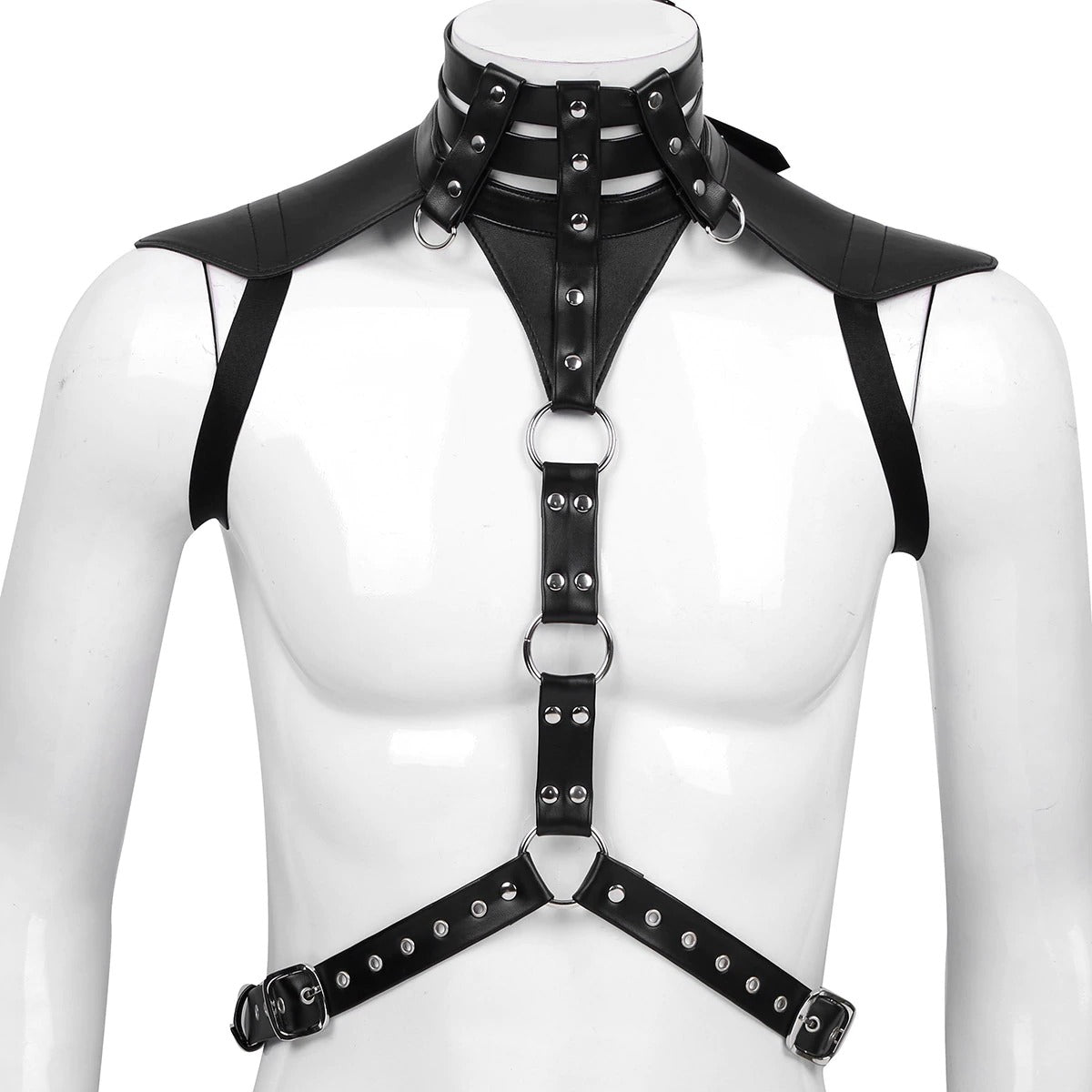 Faux Leather Body Chest Harness / Slim Fit Top Harness / Sexy Cosplay Costume Bondage - HARD'N'HEAVY