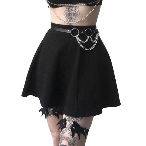 Faux Leather Body Harness with Chain for Women / Female Chain Belt / Bondage Waist Body Accessories