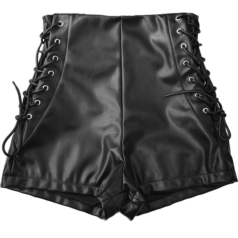 Faux Leather Short Shorts for Women / Sexy High Waist Female Mini Shorts in Black Colors - HARD'N'HEAVY