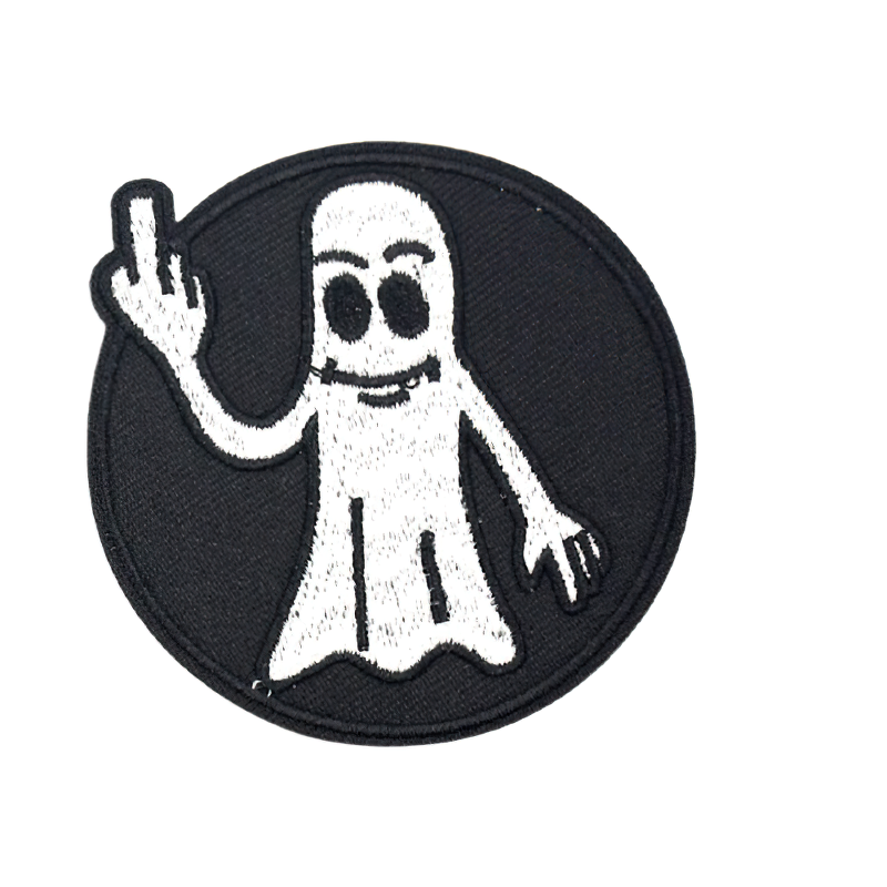 Flip Off Ghost Patch For Clothes / Stylish Unisex Accessory / Gothic Alternative Fashion - HARD'N'HEAVY
