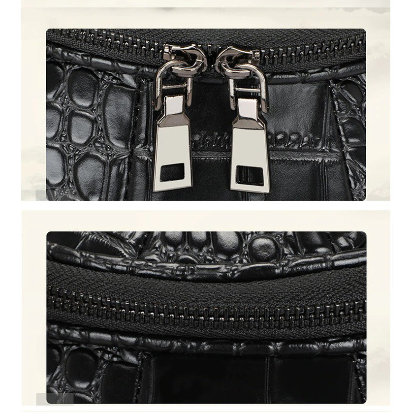 Funny Teapot Shaped Women's Handbag / Stone Pattern Bag / Single Shoulder Black Messenger Bag - HARD'N'HEAVY