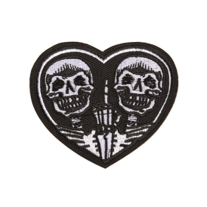Fusible Patch Of Two Skeleton Pattern For Clothing / Unisex Accessory For Jackets - HARD'N'HEAVY