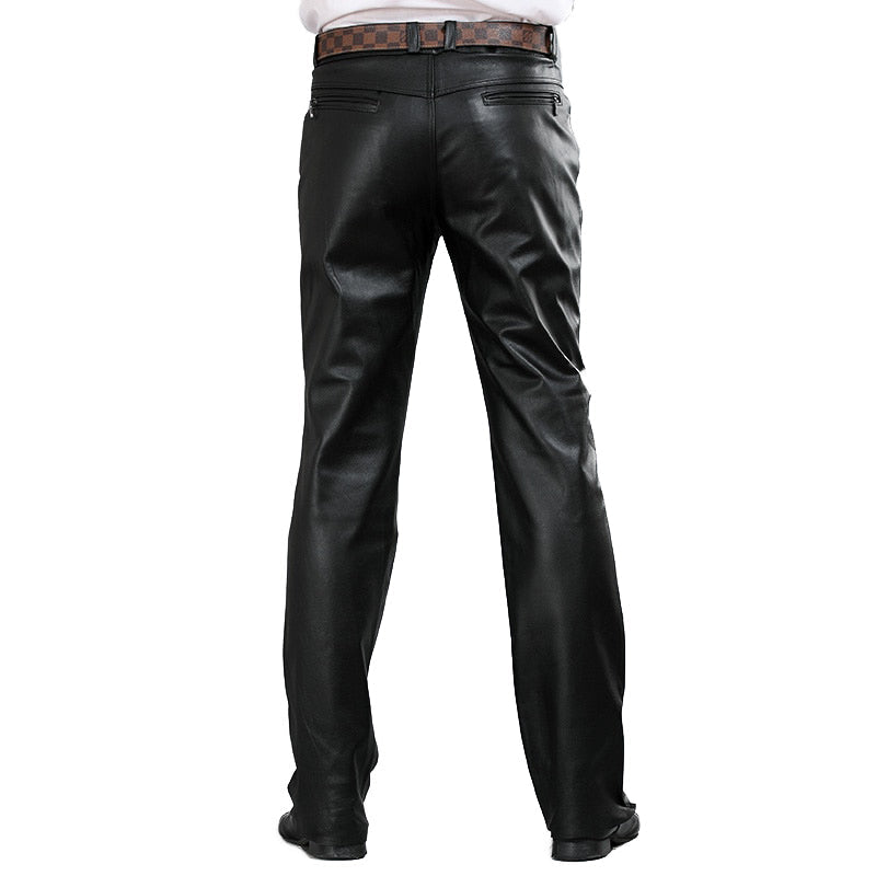 CLEARANCE / Genuine Leather Pants / Straight Loose Classic Trouser Biker / Gothic Clothing - HARD'N'HEAVY
