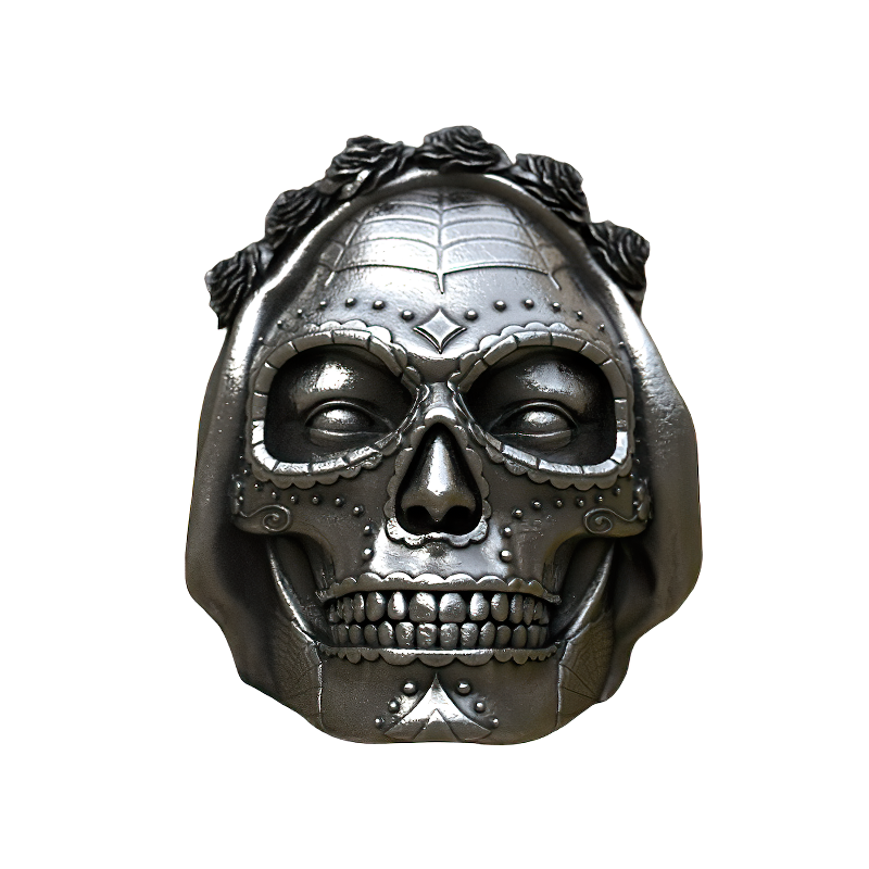 Goth Skull Ring For Men And Women / Stainless Steel Rose Biker Jewelry - HARD'N'HEAVY