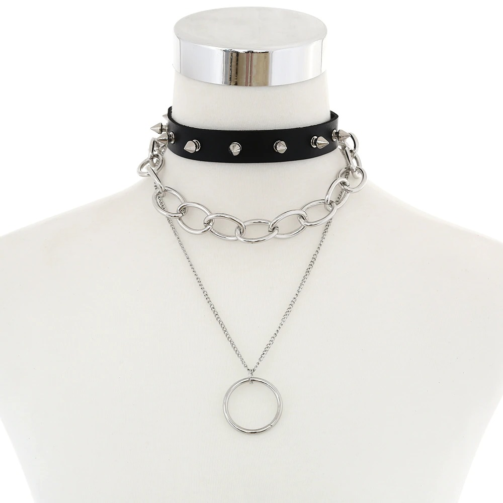 Gothic Black Choker Necklace for Women / Chain Vintage Collar Necklace - HARD'N'HEAVY