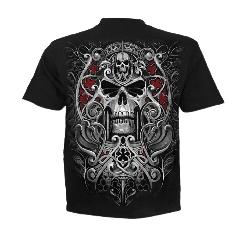 Gothic Black T-shirt 3d printing of dark angels / Summer street clothing punk rock - HARD'N'HEAVY