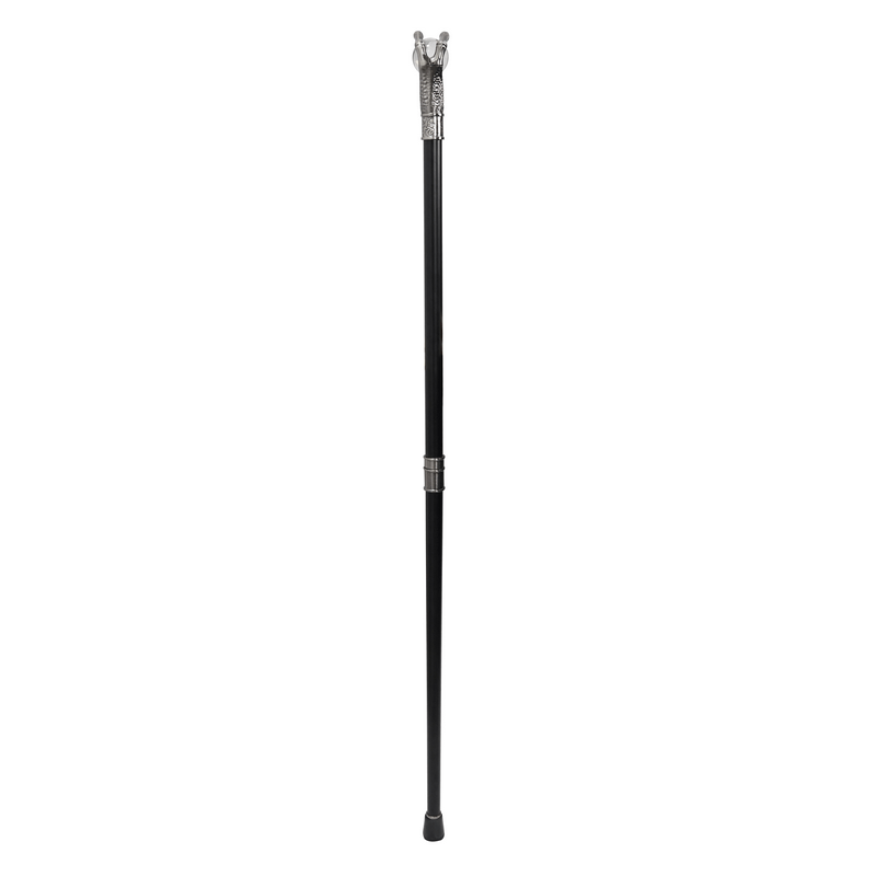 Gothic cane with dragon claw handle and glass ball, unisex accessory for a stylish look.
