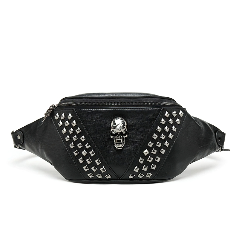 Gothic Crossbody Bag With Rivet And Skull Head / Unisex Accessories / Alternative Fashion - HARD'N'HEAVY