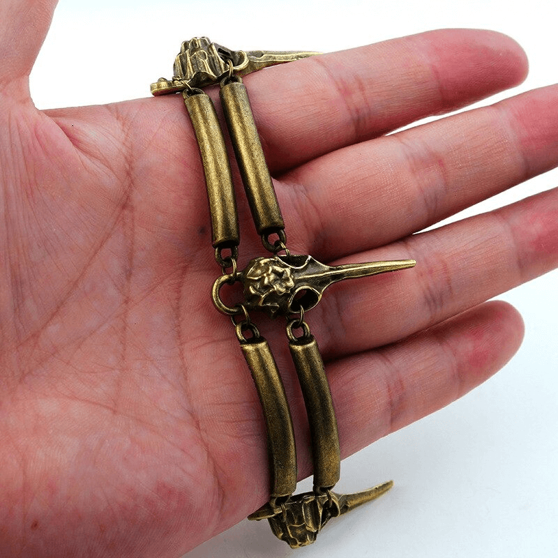 Gothic Crow Skull Bracelet For Men and Women / Vintage Mystery Witch Bracelets
