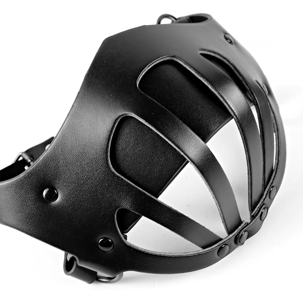 Gothic fashion leather mask for women, perfect for cosplay with bunny ears, adding mystery and style.