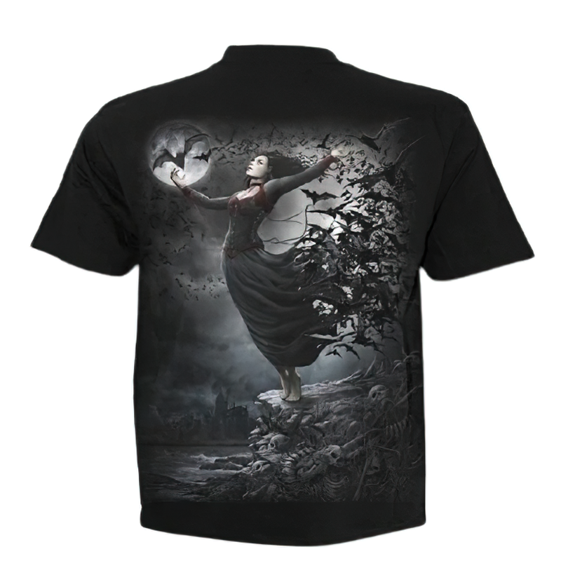 Gothic Fashion T-shirt with 3D Print kazhan Skull / Black T-Shirts Short Sleeve and Round Neck - HARD'N'HEAVY